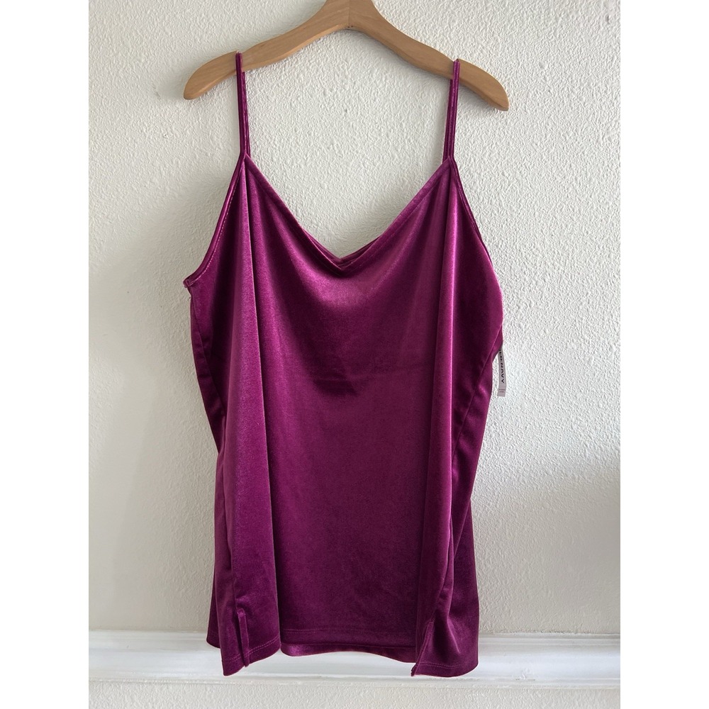 Old Navy NWT Velvet Tank Top Cami Dark Purple Plus Size 2XL Whimsigoth Romantic